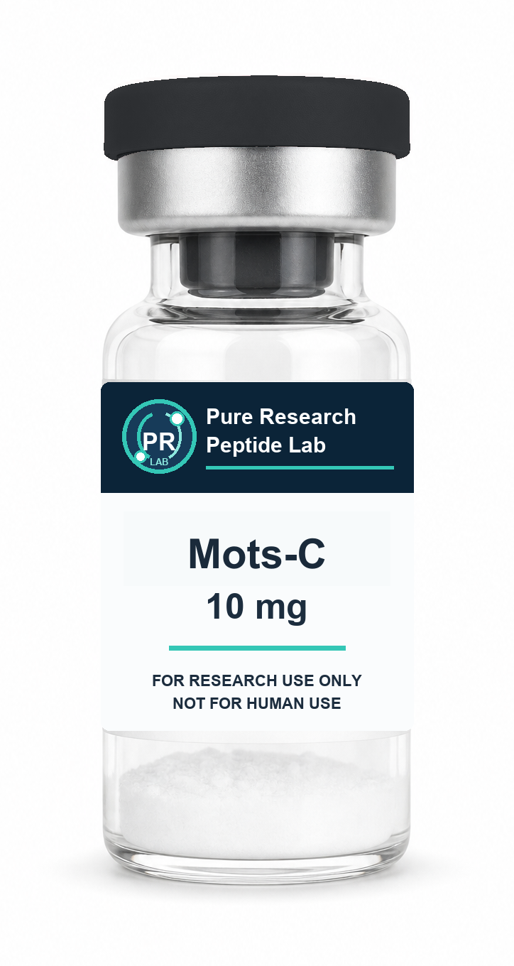 Mots-C 10 mg Pure Research Peptide Lab vial with white powder
